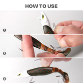 Quick-snap trailer treble hooks in sizes #6 and #8